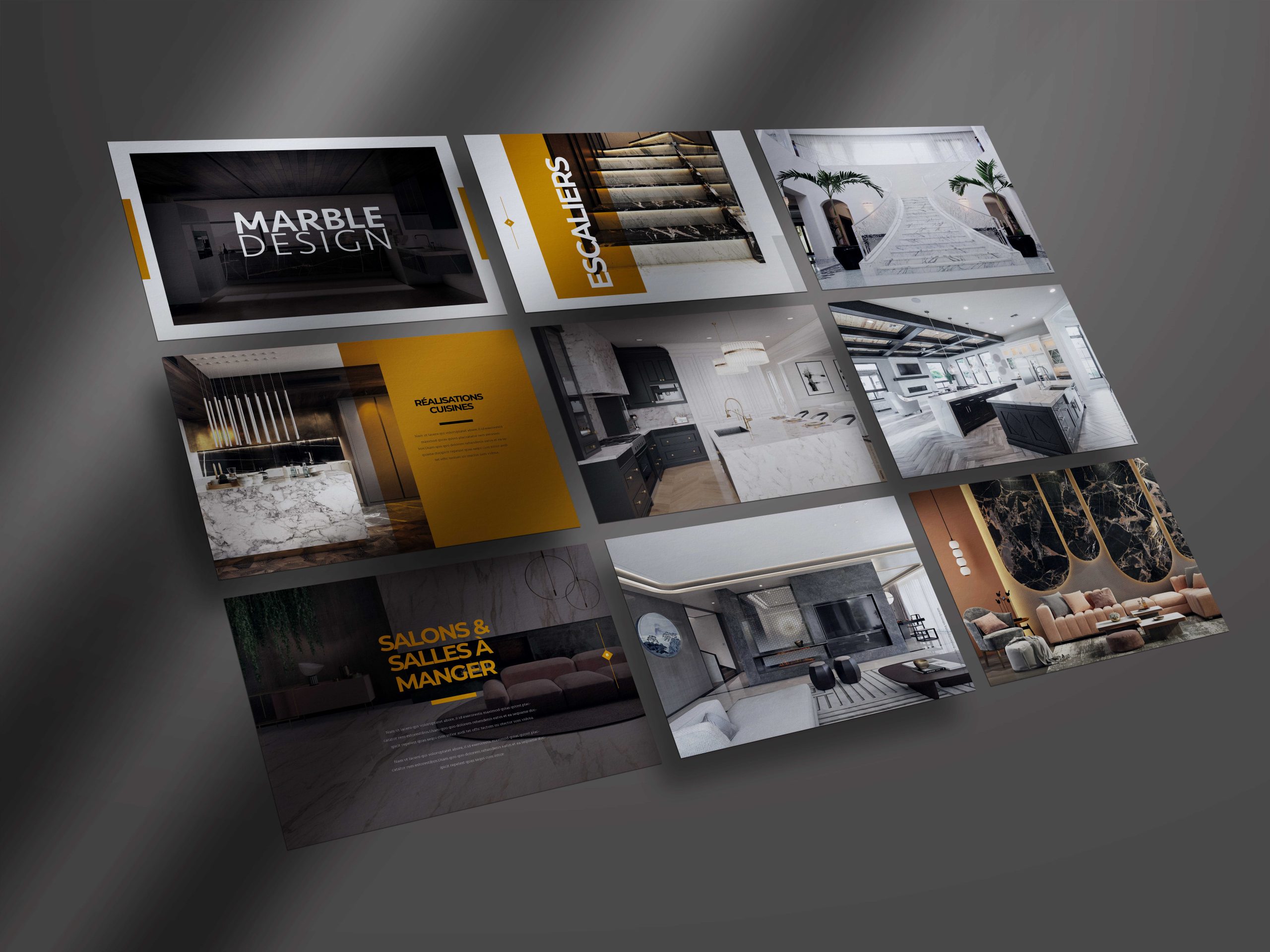 Creation plaquette commerciale luxe design interieur