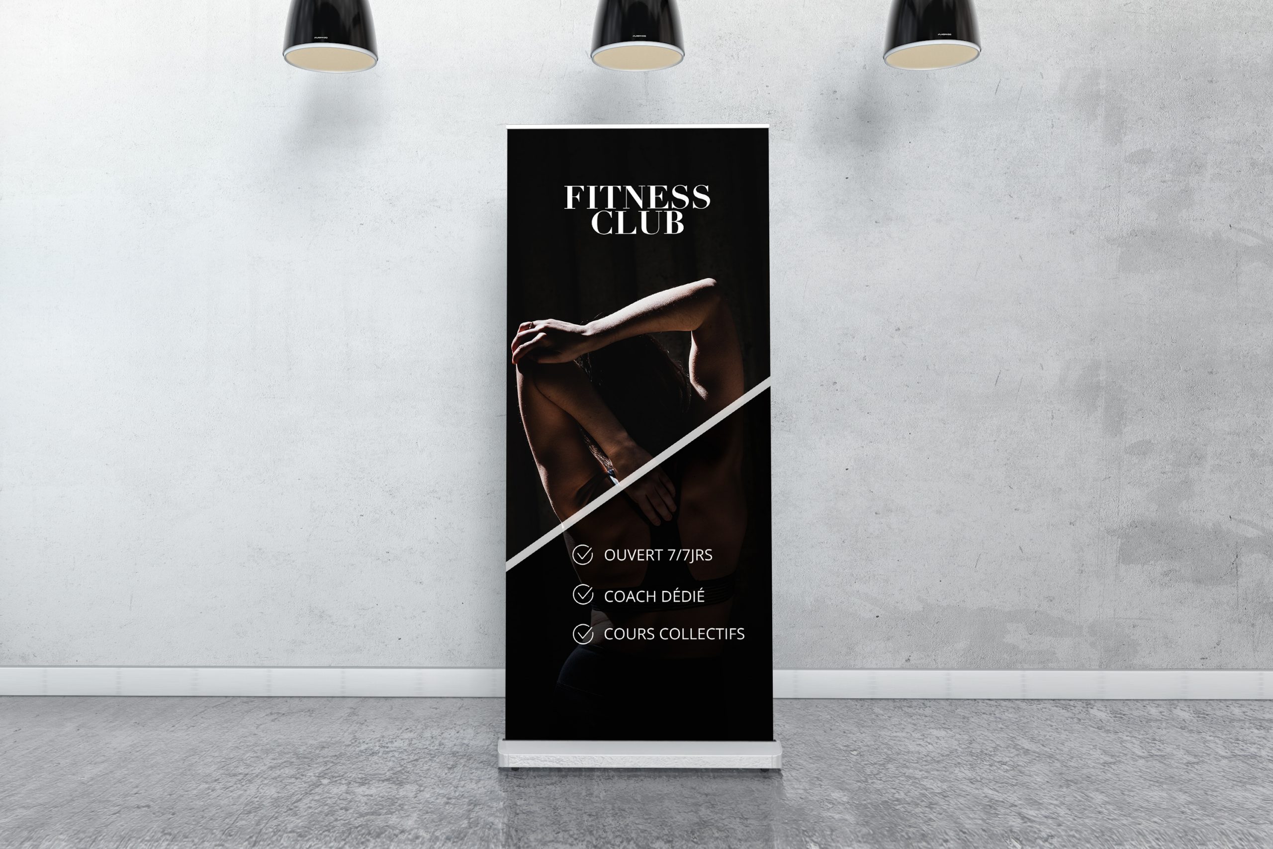 Creation roll up kakemono communication